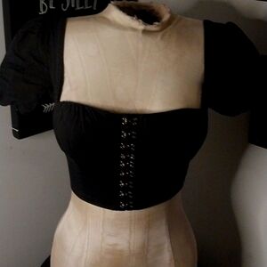 White Fox Boutique Elegant Black Crop Top